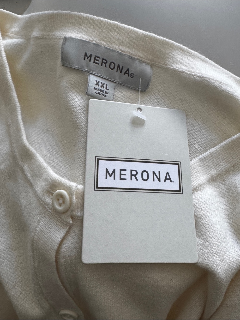 Merona Cream Button-Up Cardigan Sweater